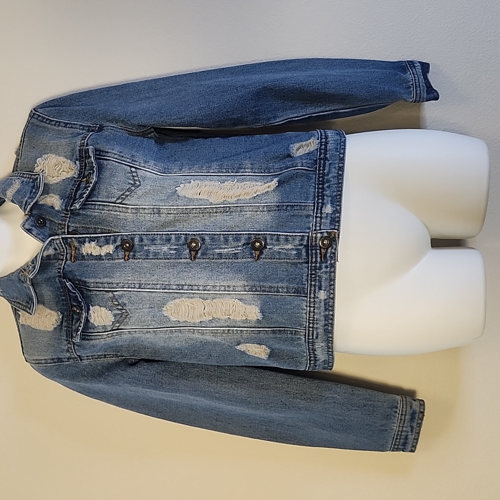 Highway jeans Distressed denim jacket Small